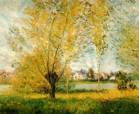 Claude Monet Willows at Vetheuil china oil painting image
